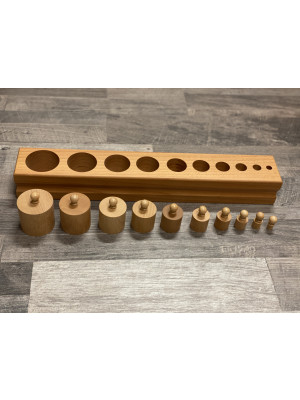 Materiale Montessori Incastri solidi Blocco 1 (grande/piccolo) (disponibile in 7gg)-MON-B-44-1-10