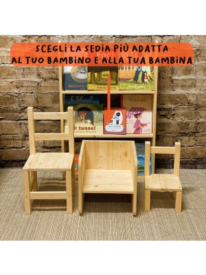 Sedia Montessori 3 in 1 - La sedia che "cresce" con il bimbo - Piccola