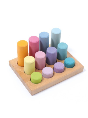 Grimms Stacking Game Small Pastel Rollers 3+-10574-10