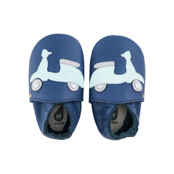 Babbucce Soft Sole Bobux Soft Sole Scoot Navy-1000-132-01-01