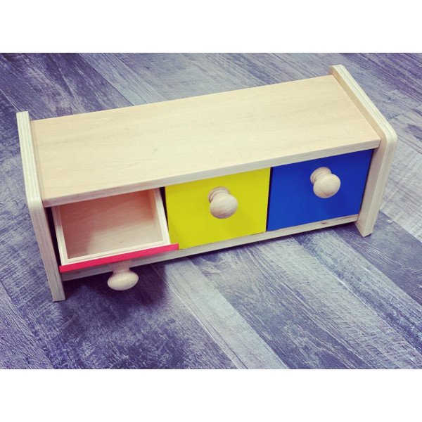 Materiale Montessori Scatola con cassettini ribaltabili-MON-CASS-01
