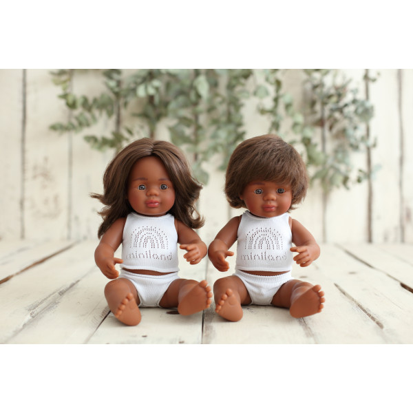 NEW!!! Miniland Bambola Baby Girl Aborigeno 38 cm con intimo 31182-Miniland-31182-01