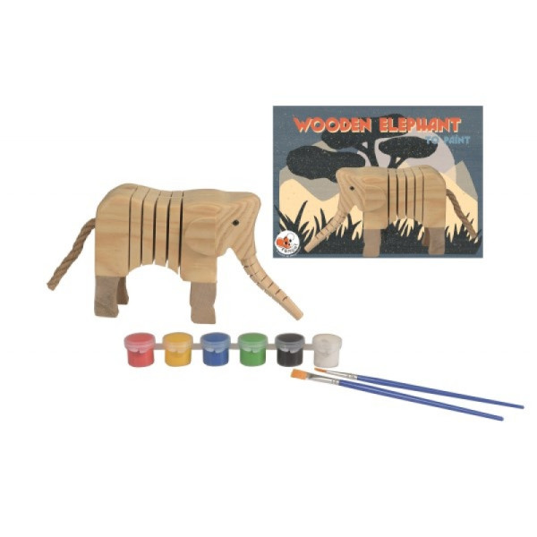 Egmont Elefante in Legno da colorare-Egmont Toys-630554-01