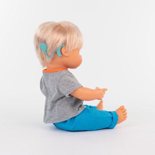 Miniland Bambola Baby Girl Europea 38cm con apparecchio acustico 31114 (no intimo, no abiti)-Miniland-31114-00