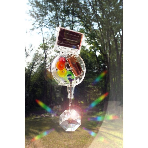 Kikkerland Solar-Powered Rainbow Maker With Genuine Crystal-612615108455-05