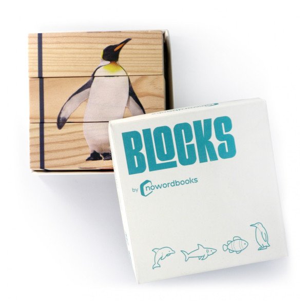 Nowordbooks Blocks Animales Marinos Puzzle animali marini-NWBBL03-01