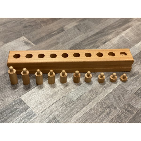 Materiale Montessori Incastri solidi Blocco 4 (alto/basso)-MON-B-44-4-010