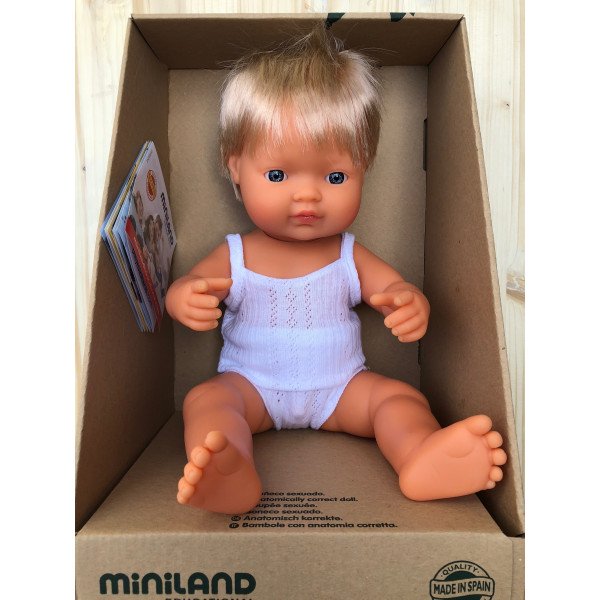 Miniland Bambola Baby Boy Europa 38 cm con intimo 31151-Miniland-38CM-EU-M-018