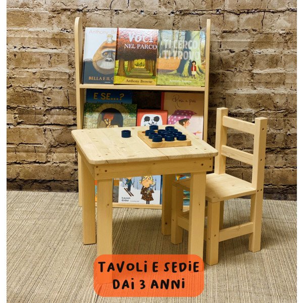 Tavolo e sedia Montessori per attività dai 3 anni - Ideale per