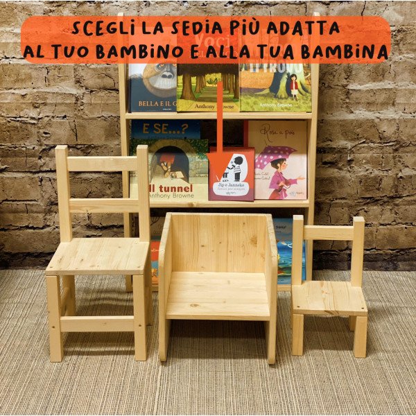 Sedia Montessori 3 in 1 La sedia che "cresce" con il bimbo Piccola-SED3IN1PIC-01