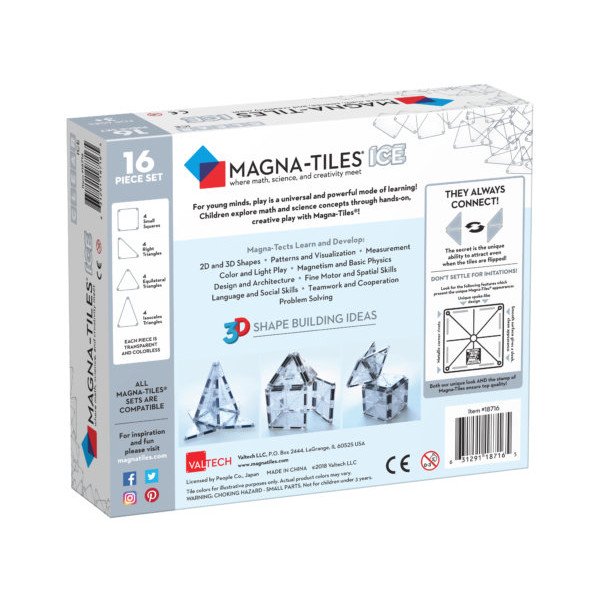 Magna-Tiles® ICE 16-Piece Set-Piece Deluxe Set 18716-Magna-Tiles-631291187165-03