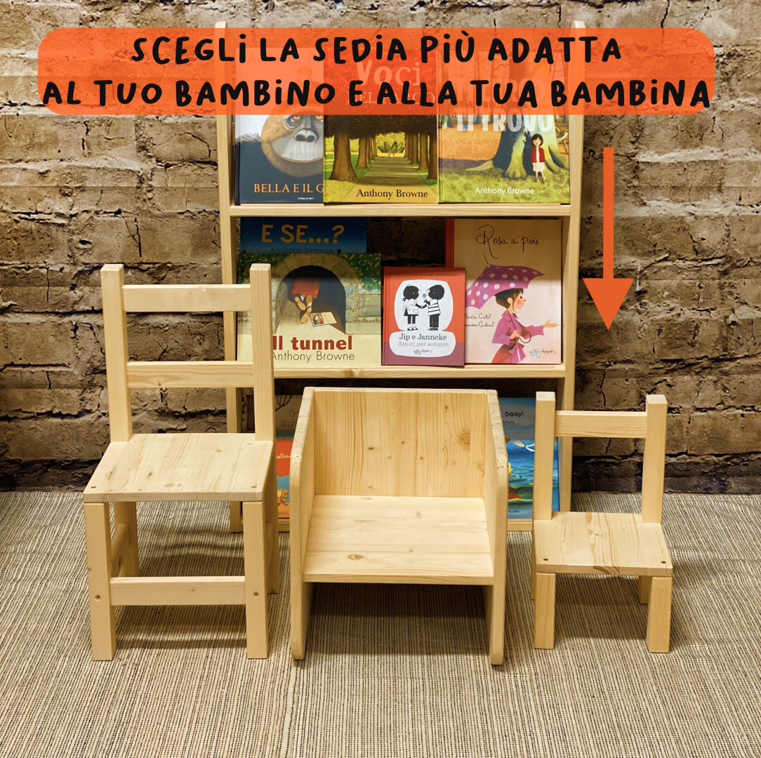 Sedia Montessori per Bambini e Bambine: la Sediolina 12-24 mesi ideale per  i Piccolissimi